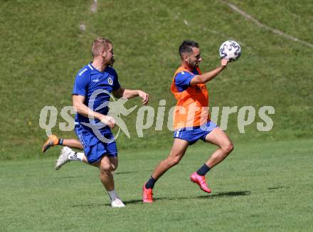 Fussball Training. SK Austria Klagenfurt. Markus Rusek, Okan Aydin . Faaker See, am 25.8.2020.
Foto: Kuess
www.qspictures.net
---
pressefotos, pressefotografie, kuess, qs, qspictures, sport, bild, bilder, bilddatenbank