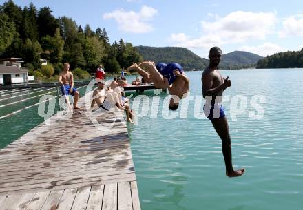 Fussball Training. SK Austria Klagenfurt. Mc Moordy King Huether, Oliver Markoutz, Torsten Mahrer . Faaker See, am 25.8.2020.
Foto: Kuess
www.qspictures.net
---
pressefotos, pressefotografie, kuess, qs, qspictures, sport, bild, bilder, bilddatenbank
