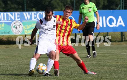 Fussball 1. Klasse C. Glanegg gegen St. Veit. Pascal Christopher Gruntnig
 (Glanegg), Adrian Puskolaj (St. Veit). Glanegg, am 23.8.2020.
Foto: Kuess
---
pressefotos, pressefotografie, kuess, qs, qspictures, sport, bild, bilder, bilddatenbank