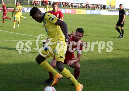 Fussball OEFB Cup. ATSV Wolfsberg gegen St. Poelten.  Patrick Pfennich,  (Wolfsberg),  Kofi Yeboah Schulz (St. Poelten). Wolfsberg, am 29.8.2020.
Foto: Kuess
---
pressefotos, pressefotografie, kuess, qs, qspictures, sport, bild, bilder, bilddatenbank