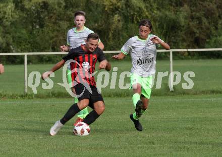 Fussball. 2. Klasse C. Viktring gegen Gurk. Werner Hofmeister (Viktring),   Thomas Harald Monay (Gurk). Viktring, 29.8.2020.
Foto: Kuess
---
pressefotos, pressefotografie, kuess, qs, qspictures, sport, bild, bilder, bilddatenbank