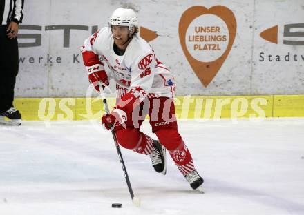 Eishockey Bundesliga Testspiel. EC KAC gegen HDD Jesenice.  Johannes Bischofberger (KAC). Klagenfurt, am 4.9.2020.
Foto: Kuess
---
pressefotos, pressefotografie, kuess, qs, qspictures, sport, bild, bilder, bilddatenbank