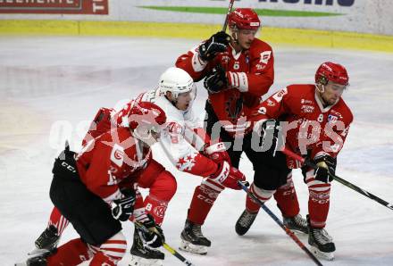 Eishockey Bundesliga Testspiel. EC KAC gegen HDD Jesenice.  Nick Petersen,  (KAC),  Nik Sirovnik, Ziga Urukalo (Jesenice). Klagenfurt, am 4.9.2020.
Foto: Kuess
---
pressefotos, pressefotografie, kuess, qs, qspictures, sport, bild, bilder, bilddatenbank
