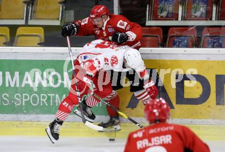 Eishockey Bundesliga Testspiel. EC KAC gegen HDD Jesenice. Manuel Geier,  (KAC), Nik Sirovnik   (Jesenice). Klagenfurt, am 4.9.2020.
Foto: Kuess
---
pressefotos, pressefotografie, kuess, qs, qspictures, sport, bild, bilder, bilddatenbank