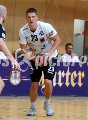 Handball Spusu Liga. SC Ferlach gegen Baernbach.  Rok Golcar  (Ferlach). Ferlach, am 5.9 2020.
Foto: Kuess
---
pressefotos, pressefotografie, kuess, qs, qspictures, sport, bild, bilder, bilddatenbank