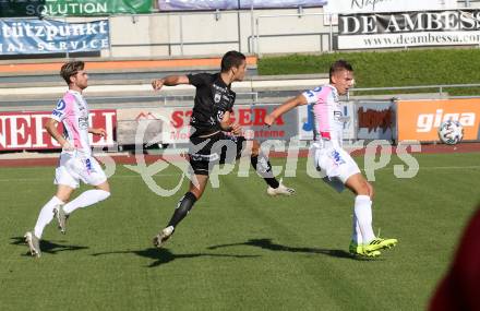 Fussball. Tipico Bundesliga. Testspiel.  RZ Pellets WAC gegen FC Juniors OOE. Dejan Joveljic (WAC),  Erwin Softic (Juniors). Wolfsberg, am 5.9.2020.
Foto: Kuess
---
pressefotos, pressefotografie, kuess, qs, qspictures, sport, bild, bilder, bilddatenbank