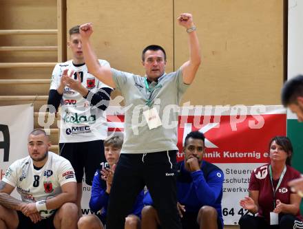 Handball Spusu Liga. SC Ferlach gegen Baernbach.  Trainer Uros Serbec  (Ferlach). Ferlach, am 5.9 2020.
Foto: Kuess
---
pressefotos, pressefotografie, kuess, qs, qspictures, sport, bild, bilder, bilddatenbank