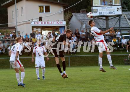 Fussball. Kaerntner Liga.  Bleiburg gegen Gmuend. Fabian Rothleitner  (Bleiburg), Juro Kovacic (Gmuend). Bleiburg, am 5.9.2020.
Foto: Kuess
---
pressefotos, pressefotografie, kuess, qs, qspictures, sport, bild, bilder, bilddatenbank