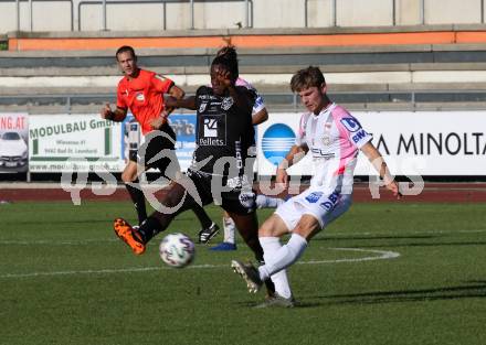 Fussball. Tipico Bundesliga. Testspiel.  RZ Pellets WAC gegen FC Juniors OOE. Cheikhou Dieng (WAC),  Wild Enrique (Juniors). Wolfsberg, am 5.9.2020.
Foto: Kuess
---
pressefotos, pressefotografie, kuess, qs, qspictures, sport, bild, bilder, bilddatenbank