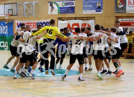Handball Spusu Liga. SC Ferlach gegen Baernbach.  Jubel  (Ferlach). Ferlach, am 5.9 2020.
Foto: Kuess
---
pressefotos, pressefotografie, kuess, qs, qspictures, sport, bild, bilder, bilddatenbank
