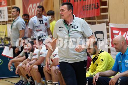 Handball Spusu Liga. SC Ferlach gegen Baernbach.  Trainer Uros Serbec  (Ferlach). Ferlach, am 5.9 2020.
Foto: Kuess
---
pressefotos, pressefotografie, kuess, qs, qspictures, sport, bild, bilder, bilddatenbank