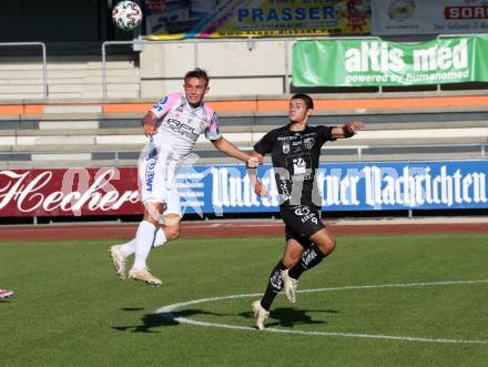 Fussball. Tipico Bundesliga. Testspiel.  RZ Pellets WAC gegen FC Juniors OOE. Dejan Joveljic (WAC), Moritz Wuerdinger  (Juniors). Wolfsberg, am 5.9.2020.
Foto: Kuess
---
pressefotos, pressefotografie, kuess, qs, qspictures, sport, bild, bilder, bilddatenbank