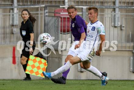 Fussball 2. Liga. SK Austria Klagenfurt gegen FC Blau Weiss Linz.  Patrick Greil (Klagenfurt). Klagenfurt, am 11.9.2020.
Foto: Kuess
www.qspictures.net
---
pressefotos, pressefotografie, kuess, qs, qspictures, sport, bild, bilder, bilddatenbank