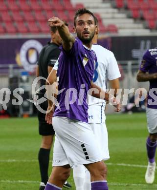 Fussball 2. Liga. SK Austria Klagenfurt gegen FC Blau Weiss Linz.  Torjubel Markus Pink (Klagenfurt). Klagenfurt, am 11.9.2020.
Foto: Kuess
www.qspictures.net
---
pressefotos, pressefotografie, kuess, qs, qspictures, sport, bild, bilder, bilddatenbank
