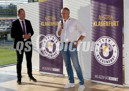 Fussball 2. Liga. SK Austria Klagenfurt. Christian Rosenzopf, Harald Gaertner. Klagenfurt, am 11.9.2020.
Foto: Kuess
---
pressefotos, pressefotografie, kuess, qs, qspictures, sport, bild, bilder, bilddatenbank