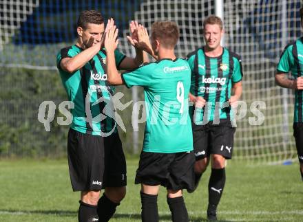 Fussball 1. KLasse D. Eitweg gegen Mittlern. Torjubel Robert Matic, Adrian Martin Lippnig, Christopher Hober  (Mittlern). Eitweg, am 6.9.2020.
Foto: Kuess
---
pressefotos, pressefotografie, kuess, qs, qspictures, sport, bild, bilder, bilddatenbank