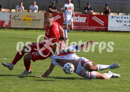 Fussball Regionalliga. WAC Amateure gegen Kalsdorf. Leo Vielgut  (WAC),   Nejc Rober (Kalsdorf). St. Andrae, am 12.9.2020.
Foto: Kuess
---
pressefotos, pressefotografie, kuess, qs, qspictures, sport, bild, bilder, bilddatenbank
