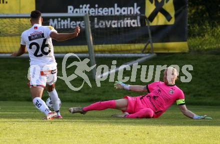 Fussball Regionalliga. WAC Amateure gegen Kalsdorf. Amar Hodzic (WAC),   Lukas Waltl (Kalsdorf). St. Andrae, am 12.9.2020.
Foto: Kuess
---
pressefotos, pressefotografie, kuess, qs, qspictures, sport, bild, bilder, bilddatenbank