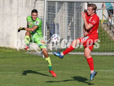Fussball Regionalliga. WAC Amateure gegen Kalsdorf. Marko Soldo (WAC),   Marco Krammer (Kalsdorf). St. Andrae, am 12.9.2020.
Foto: Kuess
---
pressefotos, pressefotografie, kuess, qs, qspictures, sport, bild, bilder, bilddatenbank