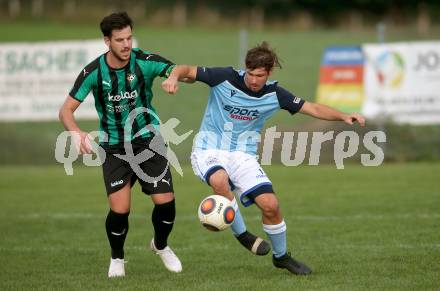 Fussball 1. KLasse D. Eitweg gegen Mittlern.  Daniel Andreas Hinteregger (Eitweg),  Andreas Dlopst (Mittlern). Eitweg, am 6.9.2020.
Foto: Kuess
---
pressefotos, pressefotografie, kuess, qs, qspictures, sport, bild, bilder, bilddatenbank