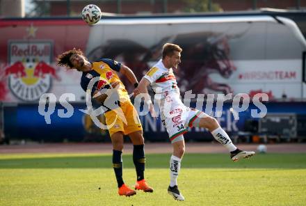 Fussball. Bundesliga. RZ Pellets WAC gegen FC Red Bull Salzburg. Marc Andre Schmerboeck,  (WAC),  Andre Ramalho Silva  (Salzburg). Wolfsberg, am 13.9.2020.
Foto: Kuess
www.qspictures.net

---
pressefotos, pressefotografie, kuess, qs, qspictures, sport, bild, bilder, bilddatenbank