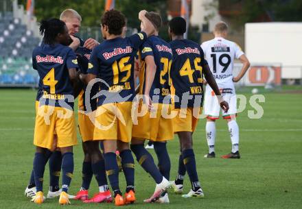Fussball. Bundesliga. RZ Pellets WAC gegen FC Red Bull Salzburg. Torjubel Salzburg. Wolfsberg, am 13.9.2020.
Foto: Kuess
www.qspictures.net

---
pressefotos, pressefotografie, kuess, qs, qspictures, sport, bild, bilder, bilddatenbank