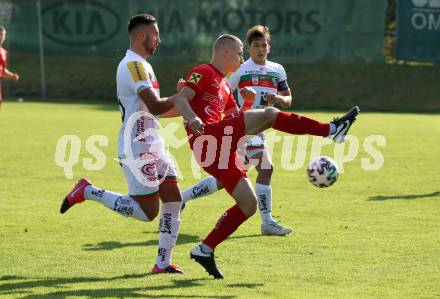 Fussball Regionalliga. WAC Amateure gegen Kalsdorf.  Amar Hodzic (WAC),   Timotej Mate (Kalsdorf). St. Andrae, am 12.9.2020.
Foto: Kuess
---
pressefotos, pressefotografie, kuess, qs, qspictures, sport, bild, bilder, bilddatenbank