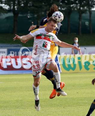 Fussball. Bundesliga. RZ Pellets WAC gegen FC Red Bull Salzburg. Marc Andre Schmerboeck, (WAC), Andre Ramalho Silva   (Salzburg). Wolfsberg, am 13.9.2020.
Foto: Kuess
www.qspictures.net

---
pressefotos, pressefotografie, kuess, qs, qspictures, sport, bild, bilder, bilddatenbank