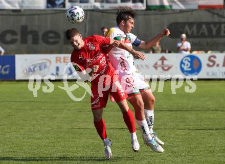 Fussball Regionalliga. WAC Amateure gegen Kalsdorf. Leo Vielgut   (WAC),   Tim Jelenko (Kalsdorf). St. Andrae, am 12.9.2020.
Foto: Kuess
---
pressefotos, pressefotografie, kuess, qs, qspictures, sport, bild, bilder, bilddatenbank