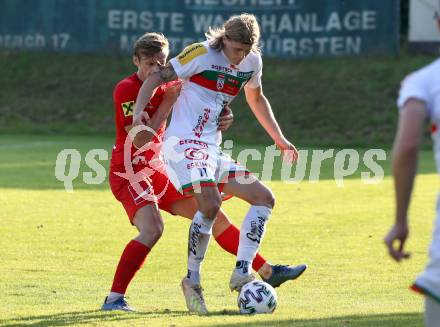 Fussball Regionalliga. WAC Amateure gegen Kalsdorf. Marcel Holzer (WAC),   Marco Krammer (Kalsdorf). St. Andrae, am 12.9.2020.
Foto: Kuess
---
pressefotos, pressefotografie, kuess, qs, qspictures, sport, bild, bilder, bilddatenbank