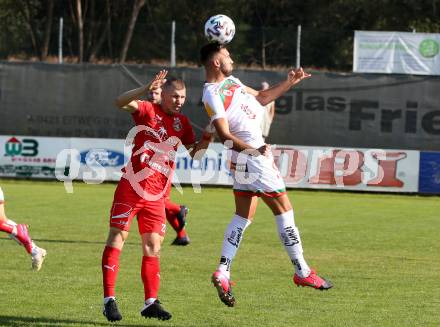 Fussball Regionalliga. WAC Amateure gegen Kalsdorf.  Amar Hodzic (WAC),   Timotej Mate (Kalsdorf). St. Andrae, am 12.9.2020.
Foto: Kuess
---
pressefotos, pressefotografie, kuess, qs, qspictures, sport, bild, bilder, bilddatenbank