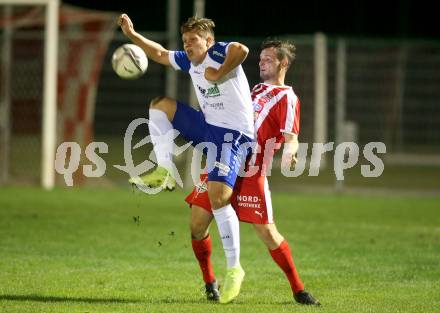 Fussball. Kaerntner Liga. KAC 1909 gegen Treibach. Ingo MailÃ¤nder (KAC 1909), Lukas Maximilian Pippan (Treibach). Klagenfurt, 18.9.2020.
Foto: Kuess
---
pressefotos, pressefotografie, kuess, qs, qspictures, sport, bild, bilder, bilddatenbank