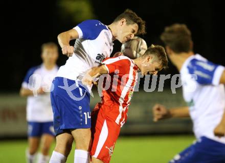 Fussball. Kaerntner Liga. KAC 1909 gegen Treibach. Marco Raunegger (KAC 1909), Hanno Ulrich Wachernig (Treibach). Klagenfurt, 18.9.2020.
Foto: Kuess
---
pressefotos, pressefotografie, kuess, qs, qspictures, sport, bild, bilder, bilddatenbank