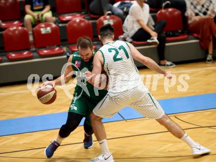 Basketball Austria Cup. KOS Celovec gegen Dornbirn Lions.  Marin Sliskovic (KOS Celovec), Ivica Dodig  (Dornbirn). Klagenfurt, am 19.9.2020.
Foto: Kuess
www.qspictures.net

---
pressefotos, pressefotografie, kuess, qs, qspictures, sport, bild, bilder, bilddatenbank