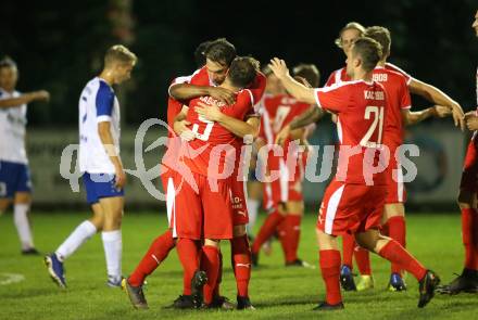 Fussball. Kaerntner Liga. KAC 1909 gegen Treibach. Torjubel   Helmut Koenig (KAC 1909). Klagenfurt, 18.9.2020.
Foto: Kuess
---
pressefotos, pressefotografie, kuess, qs, qspictures, sport, bild, bilder, bilddatenbank