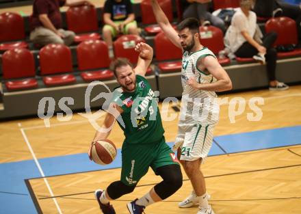 Basketball Austria Cup. KOS Celovec gegen Dornbirn Lions.  Marin Sliskovic (KOS Celovec), Ivica Dodig  (Dornbirn). Klagenfurt, am 19.9.2020.
Foto: Kuess
www.qspictures.net

---
pressefotos, pressefotografie, kuess, qs, qspictures, sport, bild, bilder, bilddatenbank
