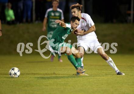 Fussball Kaerntner Liga. Lendorf gegen Gmuend. Christian Kautz (Lendorf),  Juro Kovacic (Gmuend). Lendorf, am 19.9.2020.
Foto: Kuess
---
pressefotos, pressefotografie, kuess, qs, qspictures, sport, bild, bilder, bilddatenbank