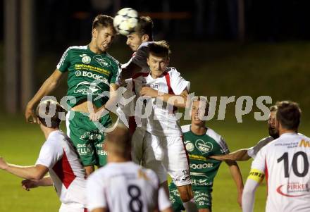 Fussball Kaerntner Liga. Lendorf gegen Gmuend. Raphael Knoflach (Lendorf), Niklas Hinteregger (Gmuend). Lendorf, am 19.9.2020.
Foto: Kuess
---
pressefotos, pressefotografie, kuess, qs, qspictures, sport, bild, bilder, bilddatenbank