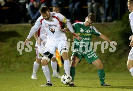 Fussball Kaerntner Liga. Lendorf gegen Gmuend. Lukas Fabian Baumgartner (Lendorf), Udo Gasser  (Gmuend). Lendorf, am 19.9.2020.
Foto: Kuess
---
pressefotos, pressefotografie, kuess, qs, qspictures, sport, bild, bilder, bilddatenbank