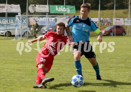 Fussball. Unterliga Ost. Gallizien gegen Grafenstein. Raphael Markoutz  (Gallizien), Fabian Strasser (Grafenstein). Gallizien, 20.9.2020.
Foto: Kuess
---
pressefotos, pressefotografie, kuess, qs, qspictures, sport, bild, bilder, bilddatenbank