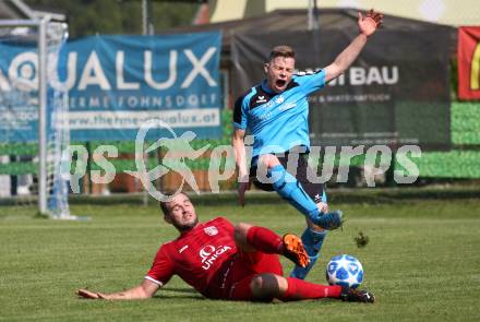 Fussball. Unterliga Ost. Gallizien gegen Grafenstein. Florian Verdel (Gallizien),  Stefan Jachs (Grafenstein). Gallizien, 20.9.2020.
Foto: Kuess
---
pressefotos, pressefotografie, kuess, qs, qspictures, sport, bild, bilder, bilddatenbank