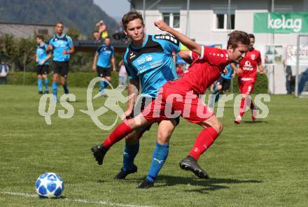Fussball. Unterliga Ost. Gallizien gegen Grafenstein. Raphael Markoutz  (Gallizien),  Michael Eisterlehner (Grafenstein). Gallizien, 20.9.2020.
Foto: Kuess
---
pressefotos, pressefotografie, kuess, qs, qspictures, sport, bild, bilder, bilddatenbank