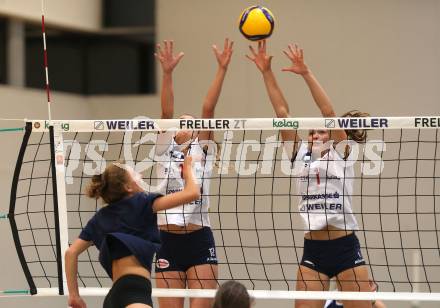 Volleyball Frauen. ATSC Kelag Wildcats. Testspiel.  Lucia Aichholzer, Linda Striek. Klagenfurt, am 22.9.2020.
Foto: Kuess
---
pressefotos, pressefotografie, kuess, qs, qspictures, sport, bild, bilder, bilddatenbank