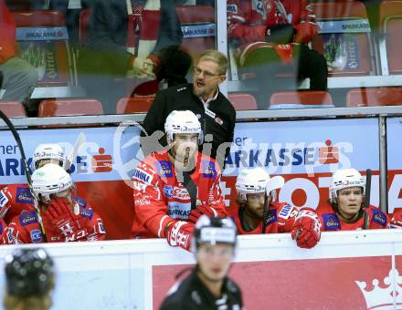 EBEL. Eishockey Bundesliga. KAC gegen	EHC Linz. Trainer Petri Matikainen (KAC). Klagenfurt, am 25.9.2020.
Foto: Kuess
www.qspictures.net

---
pressefotos, pressefotografie, kuess, qs, qspictures, sport, bild, bilder, bilddatenbank