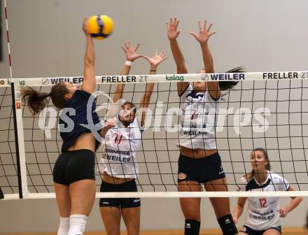 Volleyball Frauen. ATSC Kelag Wildcats. Testspiel.  Chara Papadopoulou,  Nikolina Bajic. Klagenfurt, am 22.9.2020.
Foto: Kuess
---
pressefotos, pressefotografie, kuess, qs, qspictures, sport, bild, bilder, bilddatenbank