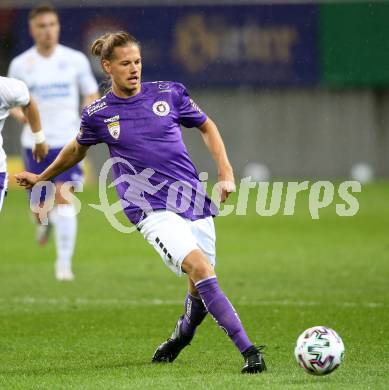 Fussball 2. Liga. SK Austria Klagenfurt gegen Young Violets Austria Wien.  Patrick Greil (Klagenfurt). Klagenfurt, am 25.9.2020.
Foto: Kuess
www.qspictures.net
---
pressefotos, pressefotografie, kuess, qs, qspictures, sport, bild, bilder, bilddatenbank