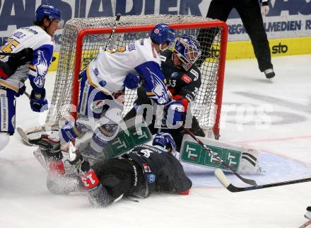 EBEL. Eishockey Bundesliga. VSV gegen HC TWK Innsbruck.  Scott Kosmachuk (VSV), Thomas Edward McCollum, Jakob Wetzelsberger (Innsbruck). Villach, am 27.9.2020.
Foto: Kuess
www.qspictures.net
---
pressefotos, pressefotografie, kuess, qs, qspictures, sport, bild, bilder, bilddatenbank