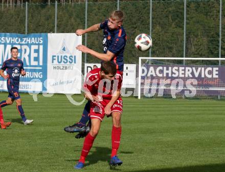Fussball. Kaerntner Liga. Kraig gegen ATSV Wolfsberg.  Lukas Paul Hoefferer  (Kraig), Thomas Heine (Wolfsberg). Kraig, 26.9.2020.
Foto: Kuess
---
pressefotos, pressefotografie, kuess, qs, qspictures, sport, bild, bilder, bilddatenbank