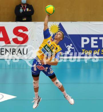 Volleyball. CEV Champions League Volley 2021 - Men First Round. SK Zadruga Aich/Dob gegen Dinamo Moscow. Blazej Podlesny  (Aich/Dob). Bleiburg, am 29.9.2020.
Foto: Kuess
www.qspictures.net
---
pressefotos, pressefotografie, kuess, qs, qspictures, sport, bild, bilder, bilddatenbank