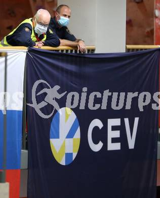 Volleyball. CEV Champions League Volley 2021 - Men First Round. SK Zadruga Aich/Dob gegen Dinamo Moscow.  Bezirkshauptmann Kloesch. Bleiburg, am 29.9.2020.
Foto: Kuess
www.qspictures.net
---
pressefotos, pressefotografie, kuess, qs, qspictures, sport, bild, bilder, bilddatenbank